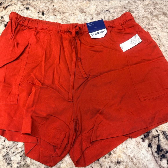 Old Navy Pants - Old Navy Vibrant Red Drawstring Shorts